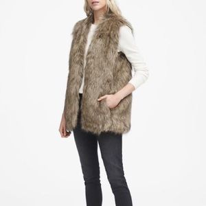 Banana Republic faux fur vest